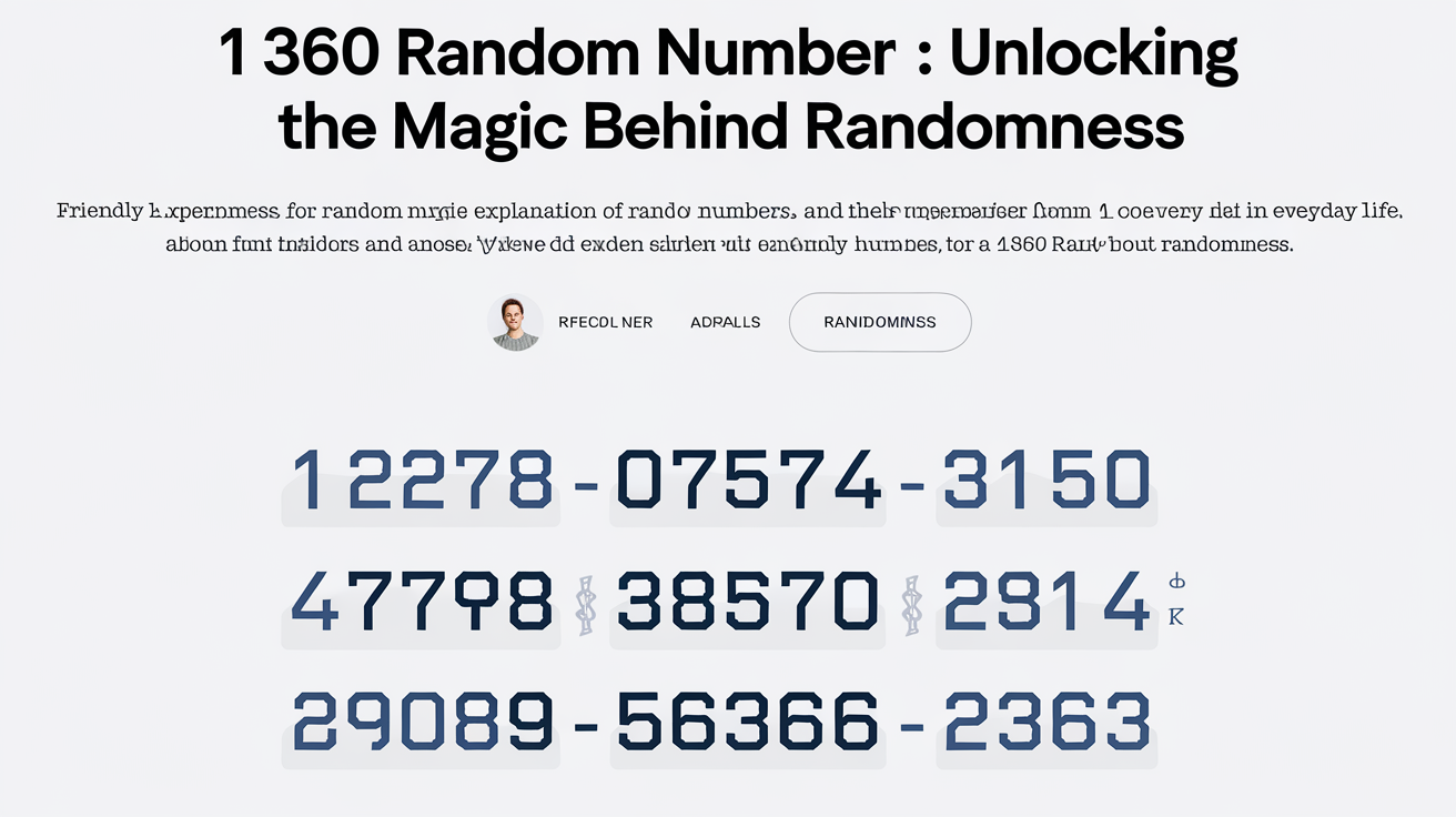 1 360 random number​